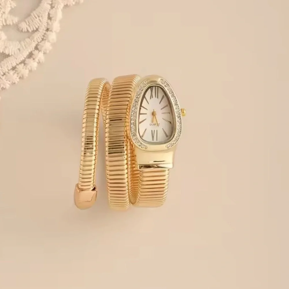 Serpenti Elegant Silver Wrap Women's Watch
